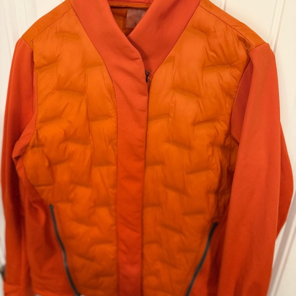 CALIA by Carrie Underwood Orange Puffer Jacket with Quilted Design for Running - Picture 4 of 16